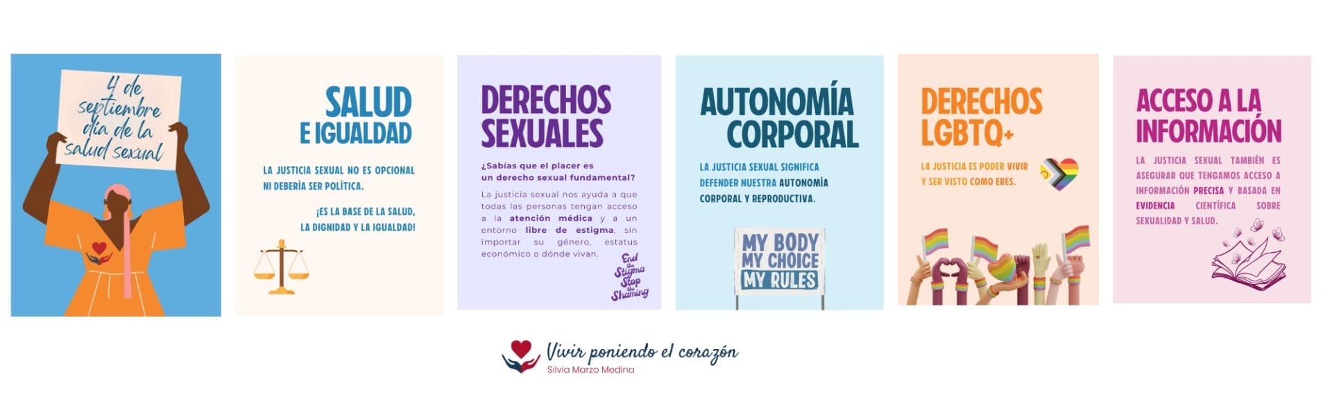 Justicia Sexual: Celebrando el día mundial de la Salud Sexual. Los cuatro puntoa que la WAS destaca para la justicia sexual: Derechos sexuales, Decidir sobre tu cuerpo, Dignidad y protección LGBTQ+ y acceso al a información