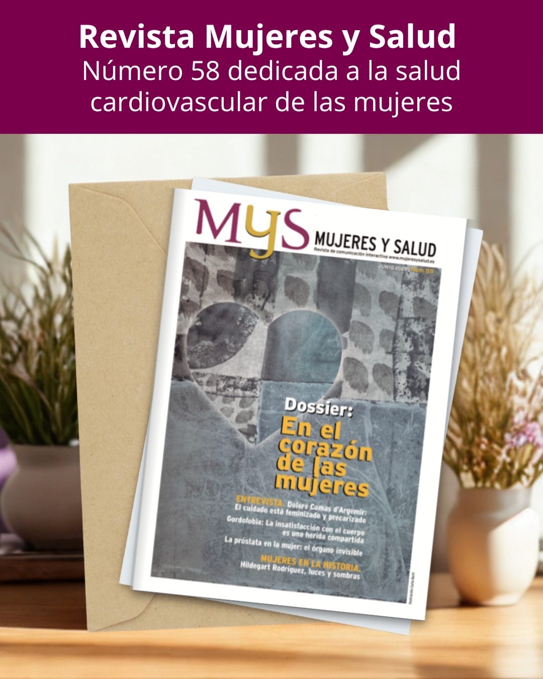 Cartel de la revista Mujeres y Salud